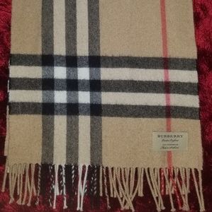 Designer Burberry Cashmere Check Scarf